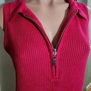 Boston Proper 3/4 Zippered Top Sz Lg